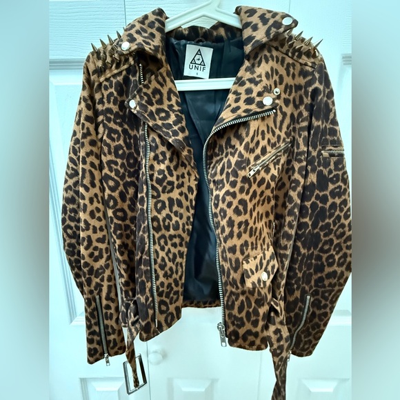 UNIF Leopard Spiked Moto Jacket 🐆🏍️ - Picture 2 of 7